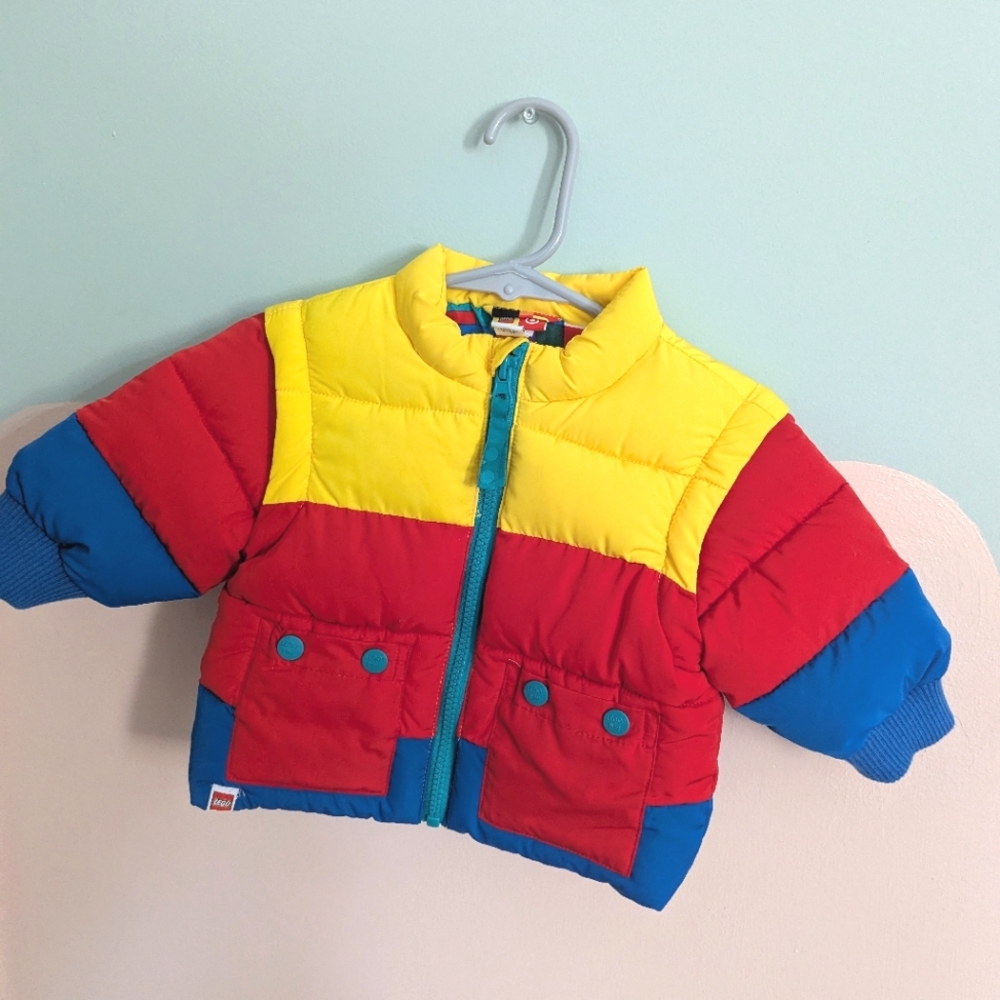 LEGO Brand Baby Puffer Jacket With Removable Sleeves! Worn Once